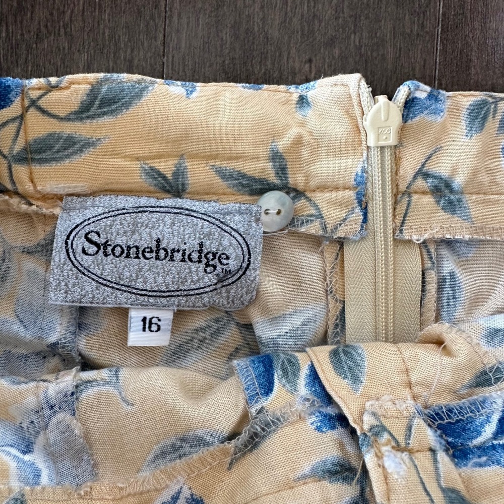 Vintage Stonebridge Cottagecore Maxi Skirt Floral Button Romantic Coquette 16 - Picture 3 of 6